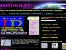 Tablet Screenshot of galerie-art-pluriel.net